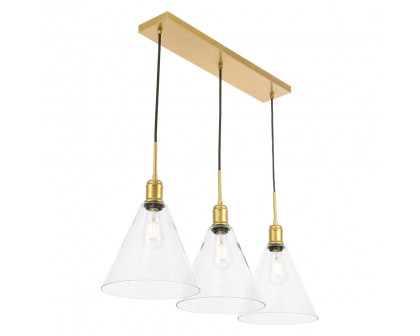 Elegant Pendant Light - Brass, L 36" (LD6233BR)