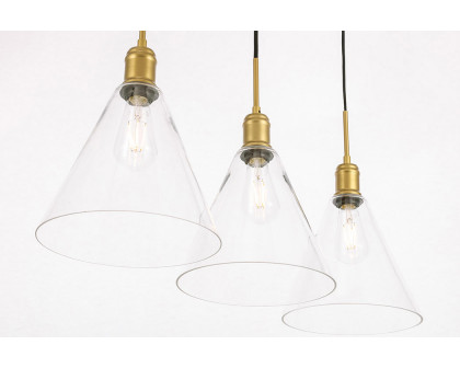 Elegant Pendant Light - Brass, L 36" (LD6233BR)