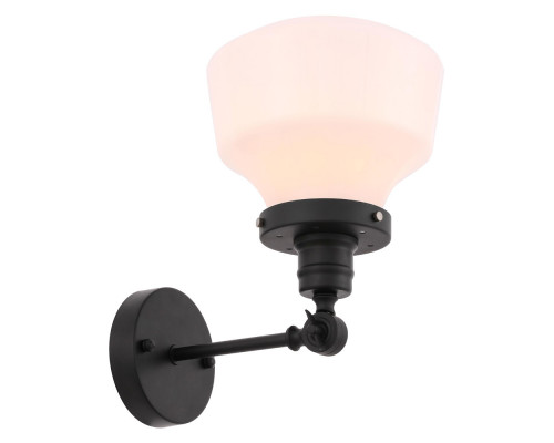 Elegant Wall Sconce - Black/Matte Glass (LD6237BK)