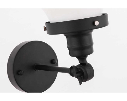 Elegant Wall Sconce - Black/Matte Glass (LD6237BK)