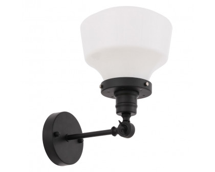 Elegant Wall Sconce - Black/Matte Glass (LD6237BK)