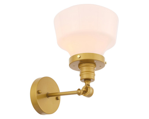 Elegant Wall Sconce - Brass/Matte Glass (LD6239BR)