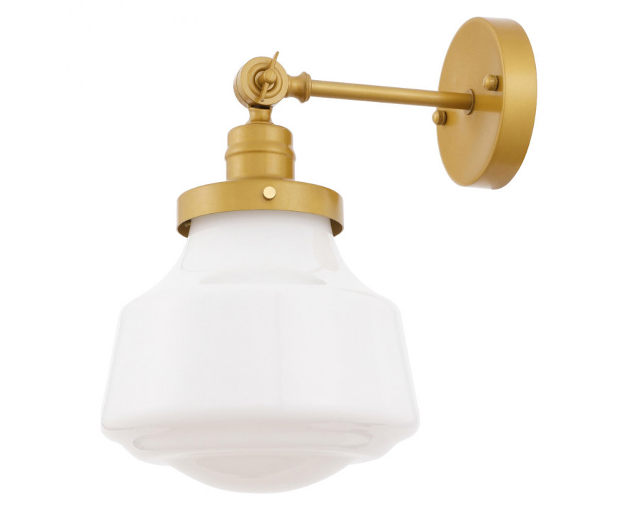 Elegant Wall Sconce - Brass/Matte Glass (LD6239BR)