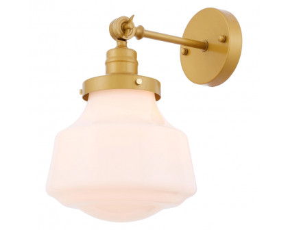 Elegant Wall Sconce - Brass/Matte Glass (LD6239BR)