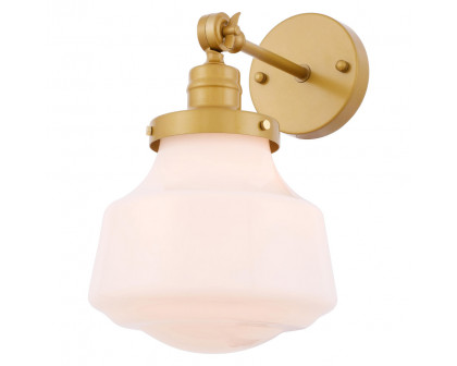 Elegant Wall Sconce - Brass/Matte Glass (LD6239BR)