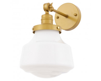 Elegant Wall Sconce - Brass/Matte Glass (LD6239BR)