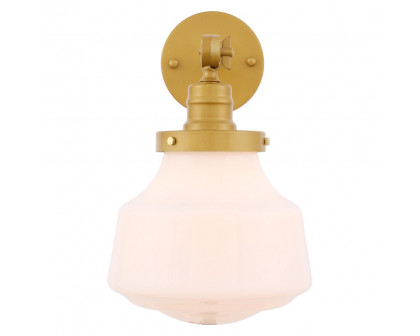 Elegant Wall Sconce - Brass/Matte Glass (LD6239BR)