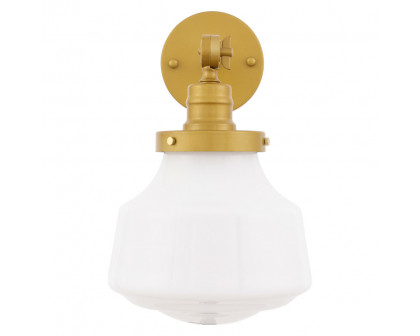 Elegant Wall Sconce - Brass/Matte Glass (LD6239BR)