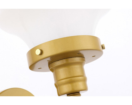 Elegant Wall Sconce - Brass/Matte Glass (LD6239BR)