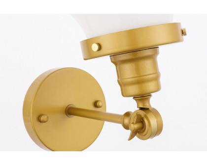 Elegant Wall Sconce - Brass/Matte Glass (LD6239BR)