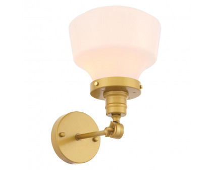 Elegant Wall Sconce - Brass/Matte Glass (LD6239BR)