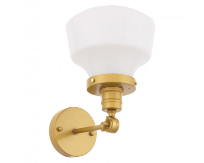 Elegant Wall Sconce - Brass/Matte Glass (LD6239BR)