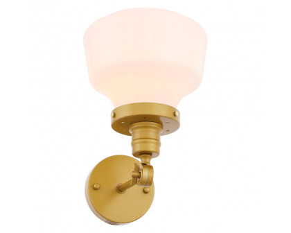 Elegant Wall Sconce - Brass/Matte Glass (LD6239BR)