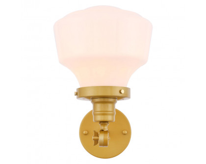 Elegant Wall Sconce - Brass/Matte Glass (LD6239BR)