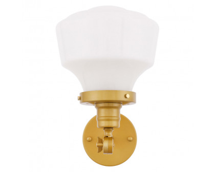 Elegant Wall Sconce - Brass/Matte Glass (LD6239BR)