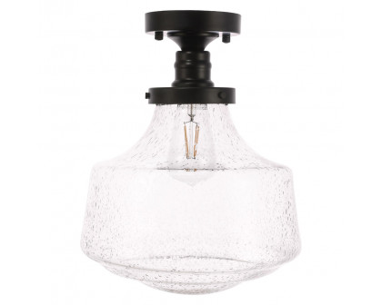 Elegant Flush Mount Light - Black, L 11" (LD6240BK)