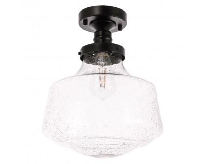 Elegant Flush Mount Light - Black, L 11" (LD6240BK)