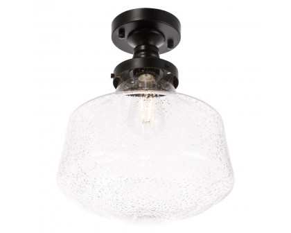 Elegant Flush Mount Light - Black, L 11" (LD6240BK)