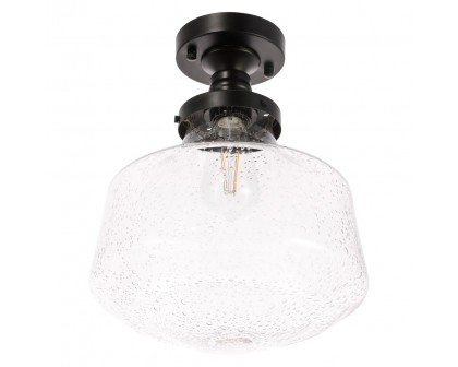 Elegant Flush Mount Light - Black, L 11" (LD6240BK)