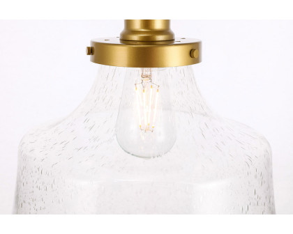 Elegant Flush Mount Light - Brass, L 11" (LD6242BR)