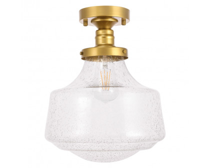 Elegant Flush Mount Light - Brass, L 11" (LD6242BR)