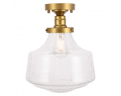 Elegant Flush Mount Light - Brass, L 11" (LD6242BR)