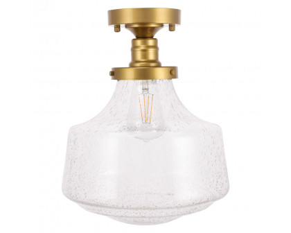 Elegant Flush Mount Light - Brass, L 11" (LD6242BR)