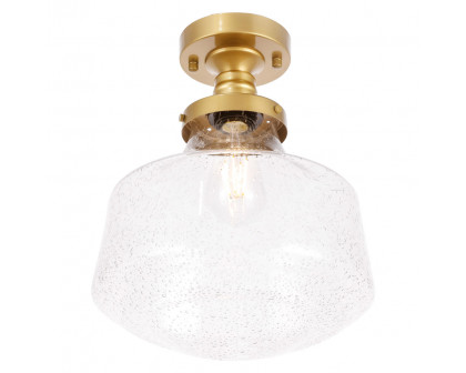 Elegant Flush Mount Light - Brass, L 11" (LD6242BR)