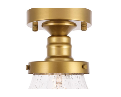 Elegant Flush Mount Light - Brass, L 11" (LD6242BR)