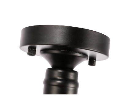 Elegant Flush Mount Light - Black/Glass Matte, L 11" (LD6243BK)