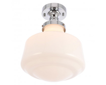 Elegant Flush Mount Light - Chrome/Glass Matte, L 11" (LD6244C)