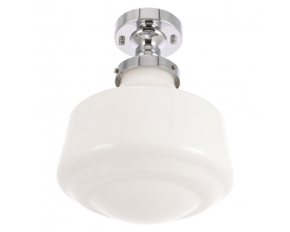 Elegant Flush Mount Light - Chrome/Glass Matte, L 11" (LD6244C)