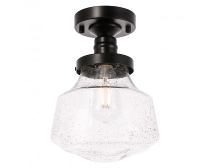 Elegant Flush Mount Light - Black, L 8" (LD6246BK)