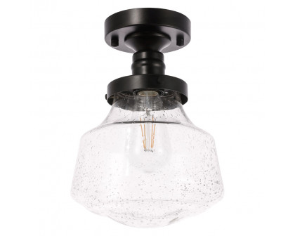 Elegant Flush Mount Light - Black, L 8" (LD6246BK)