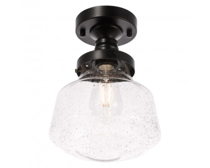 Elegant Flush Mount Light - Black, L 8" (LD6246BK)