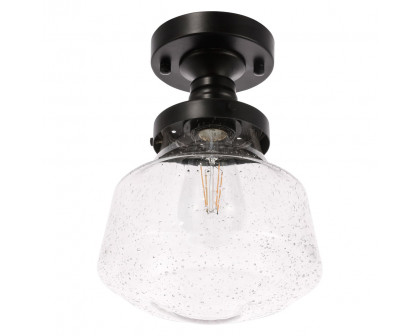 Elegant Flush Mount Light - Black, L 8" (LD6246BK)