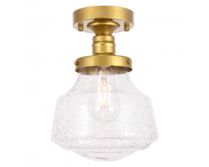 Elegant Flush Mount Light - Brass, L 8" (LD6248BR)