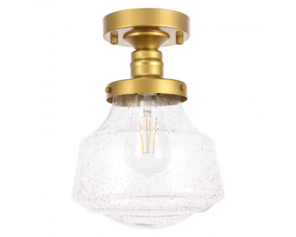 Elegant Flush Mount Light - Brass, L 8" (LD6248BR)