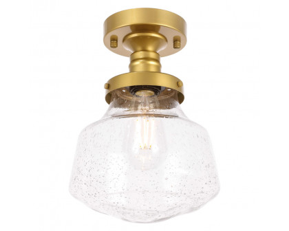 Elegant Flush Mount Light - Brass, L 8" (LD6248BR)