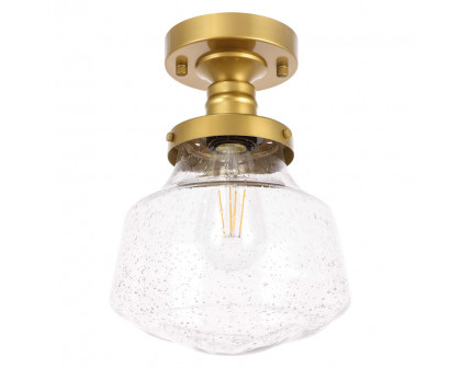 Elegant Flush Mount Light - Brass, L 8" (LD6248BR)