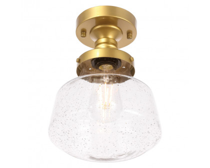 Elegant Flush Mount Light - Brass, L 8" (LD6248BR)