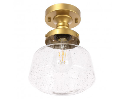 Elegant Flush Mount Light - Brass, L 8" (LD6248BR)