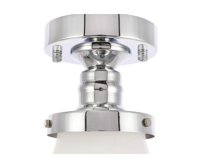 Elegant Flush Mount Light - Chrome/Glass Matte, L 8" (LD6250C)