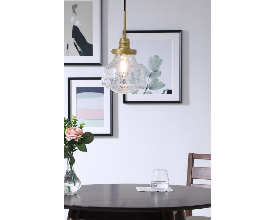 Elegant Pendant Light - Brass, L 8" (LD6254BR)