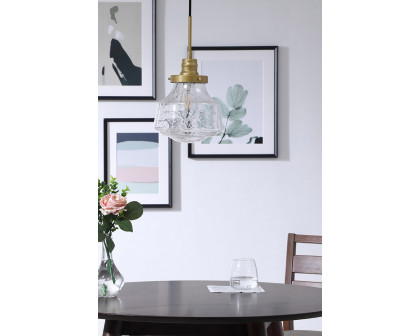 Elegant Pendant Light - Brass, L 8" (LD6254BR)