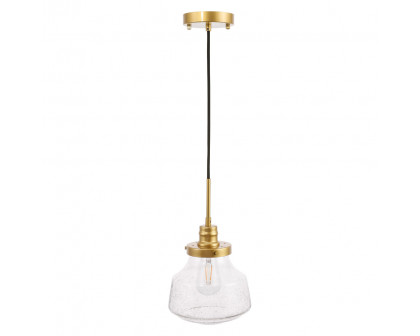 Elegant Pendant Light - Brass, L 8" (LD6254BR)