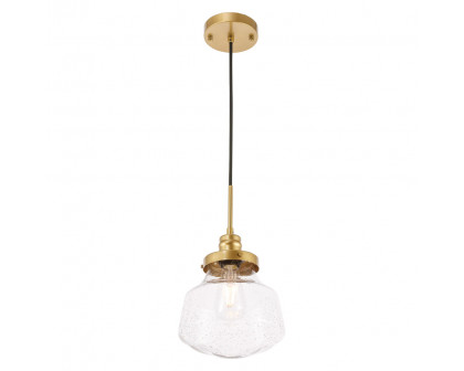 Elegant Pendant Light - Brass, L 8" (LD6254BR)