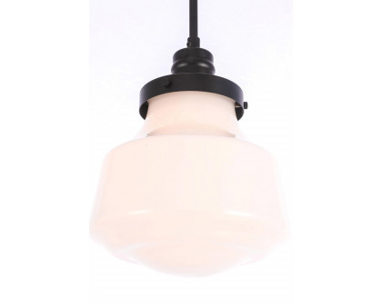 Elegant Pendant Light - Black/Glass Matte, L 8" (LD6255BK)