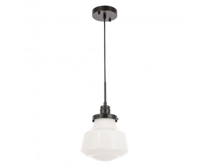 Elegant Pendant Light - Black/Glass Matte, L 8" (LD6255BK)