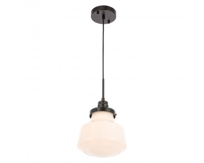 Elegant Pendant Light - Black/Glass Matte, L 8" (LD6255BK)